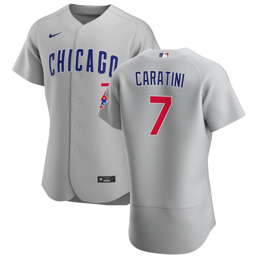 Chicago Cubs 7 Victor Caratini Men Nike Gray Road 2020 Authentic Team Jersey